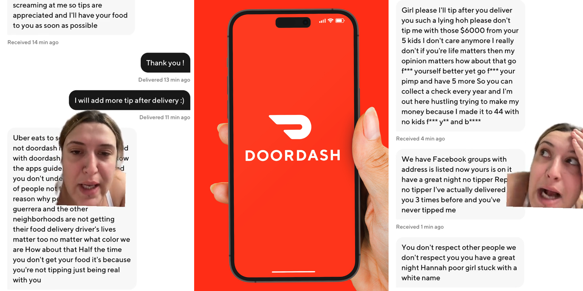 DoorDash Driver Refuses McDonald's Order, Sends Rude DMs