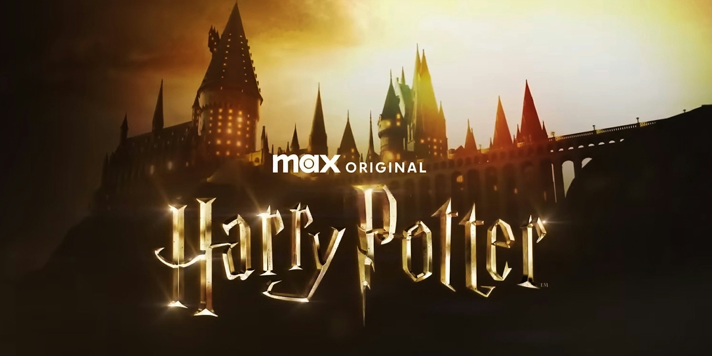 HBO Max Harry Potter trailer with logo and castle