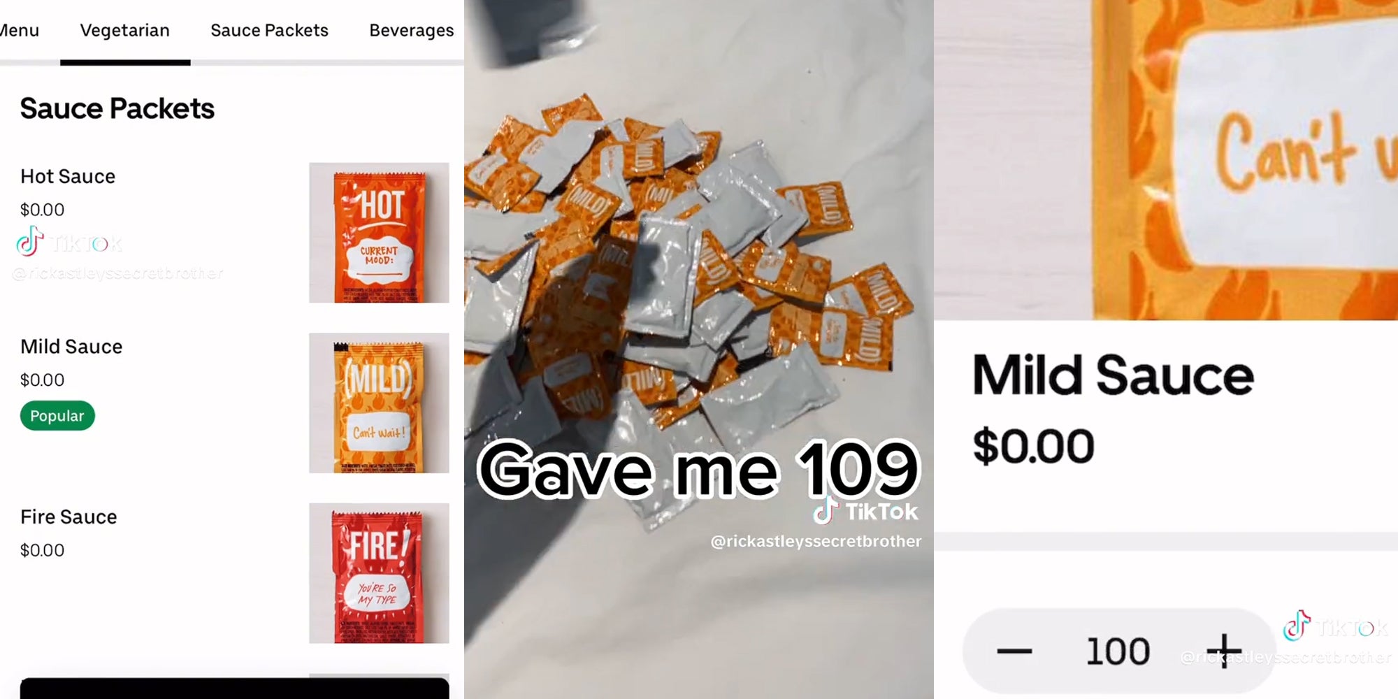 Uber Eats Customer Orders 100 Mild Sauce Packets From Taco Bell