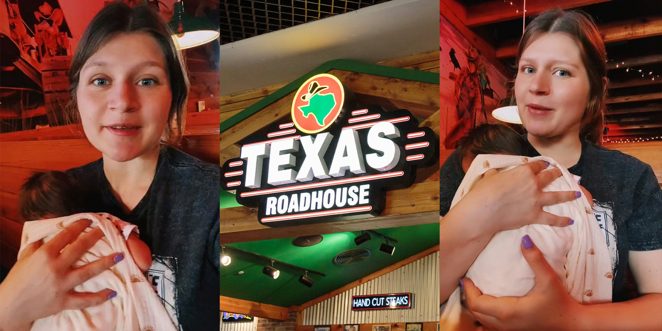Texas Roadhouse server asks mom if her infant is joining her