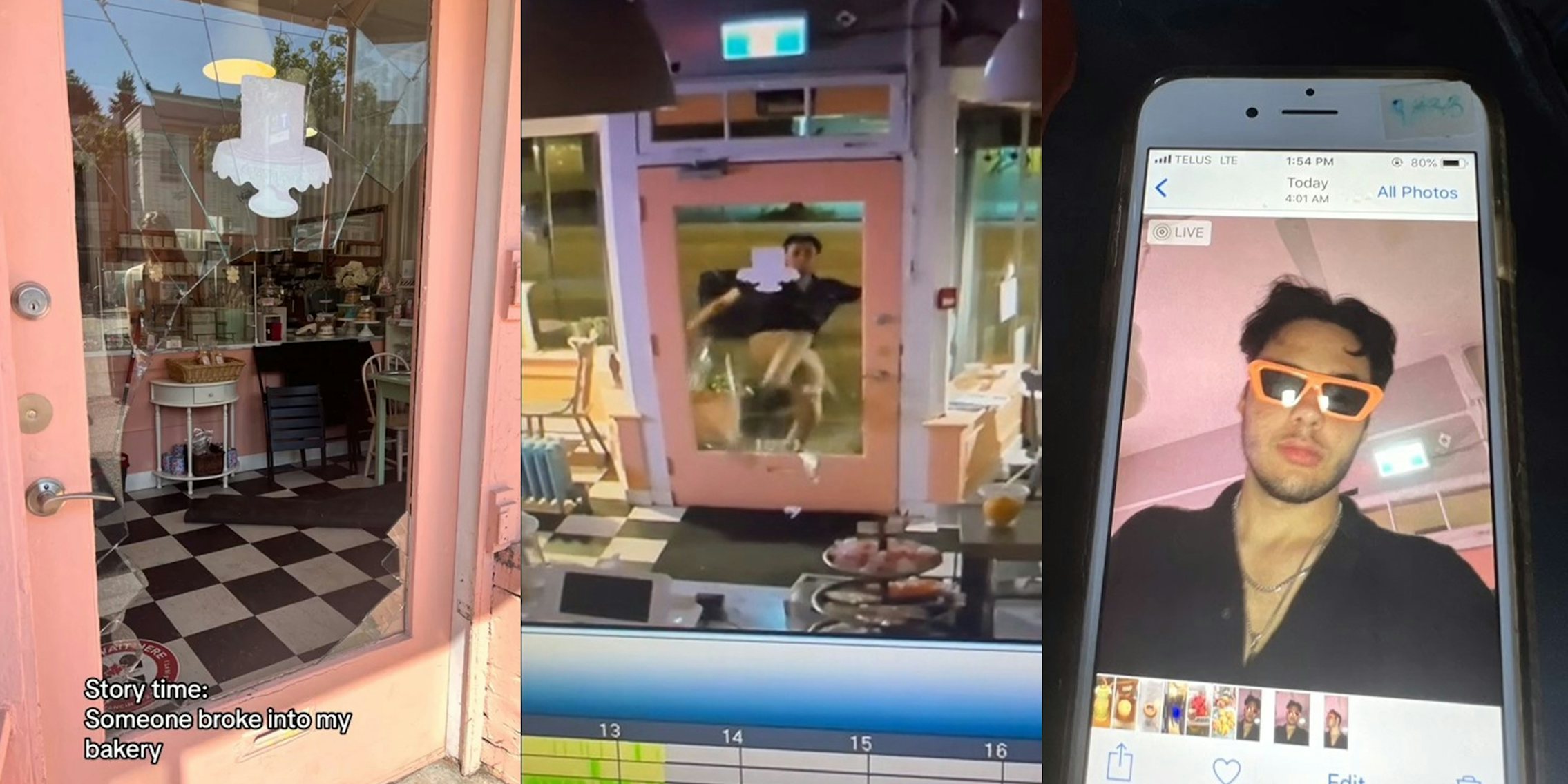 Man breaks into bakery and then tries to clean up after himself