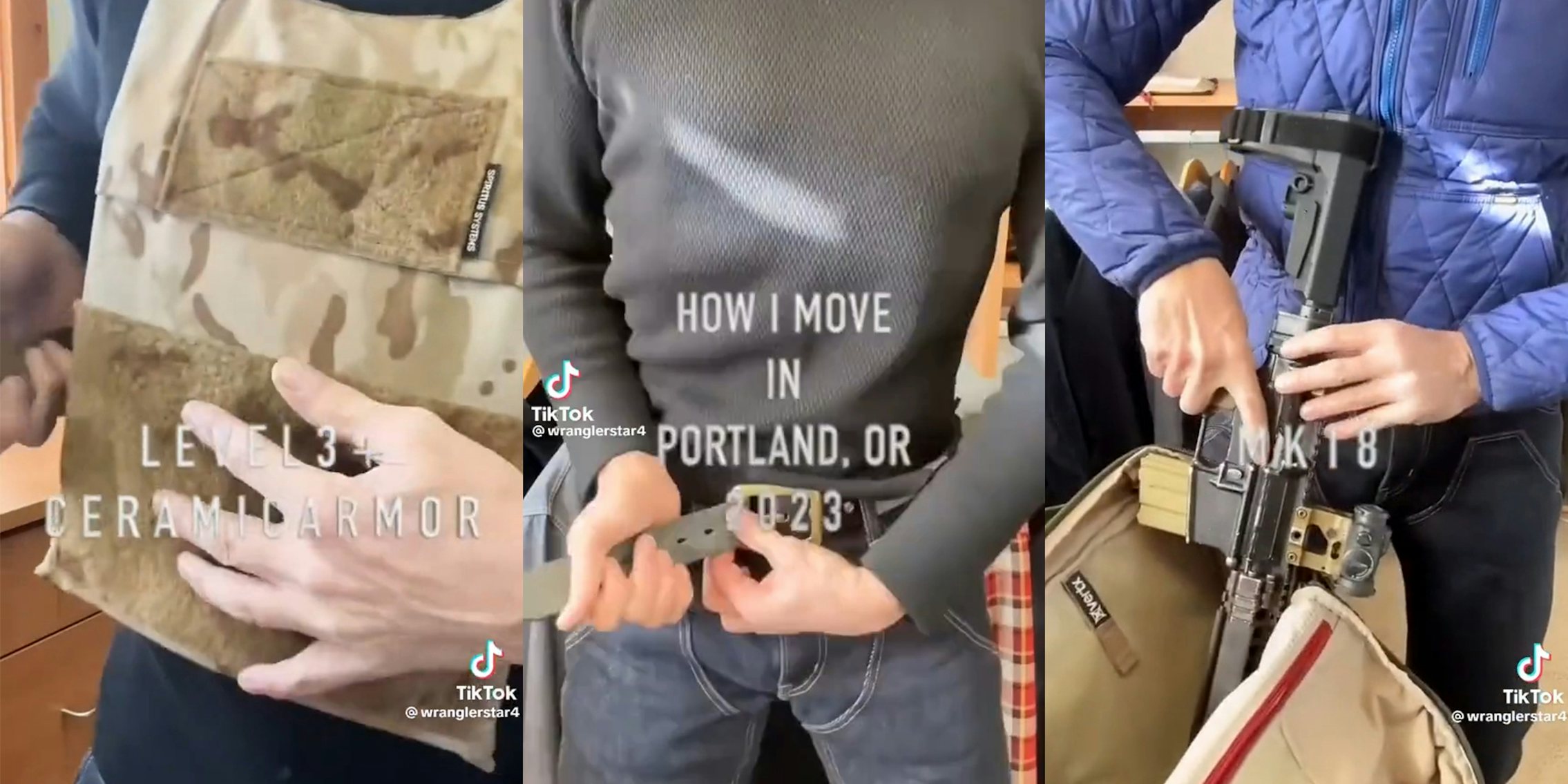 TikToker puts Body armor in Portland