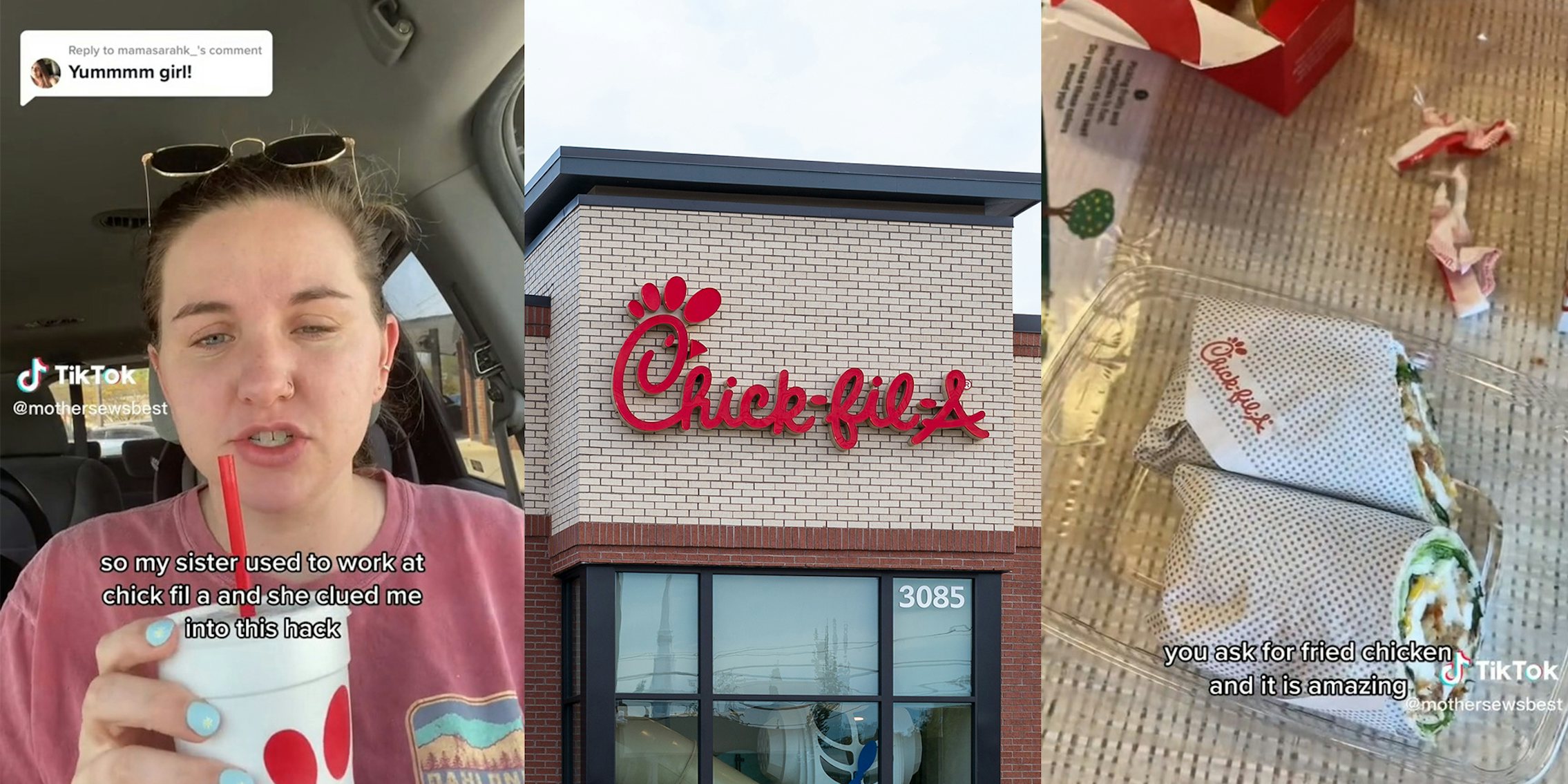 Woman shares hack to get Chick-fil-A fried chicken wrap