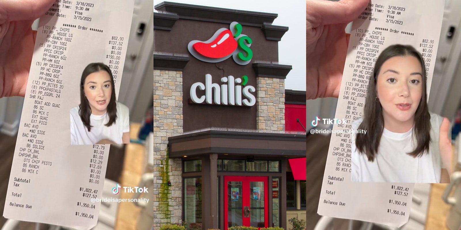 Bride explains who she hired Chili's to cater her wedding
