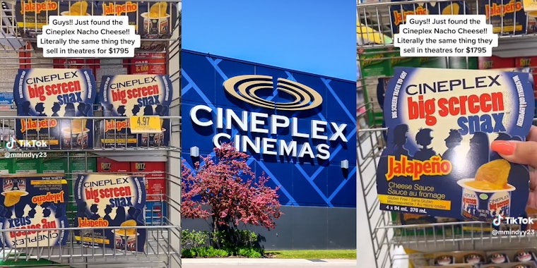 Customer explains how they found Cineplex nacho cheese for less than $5