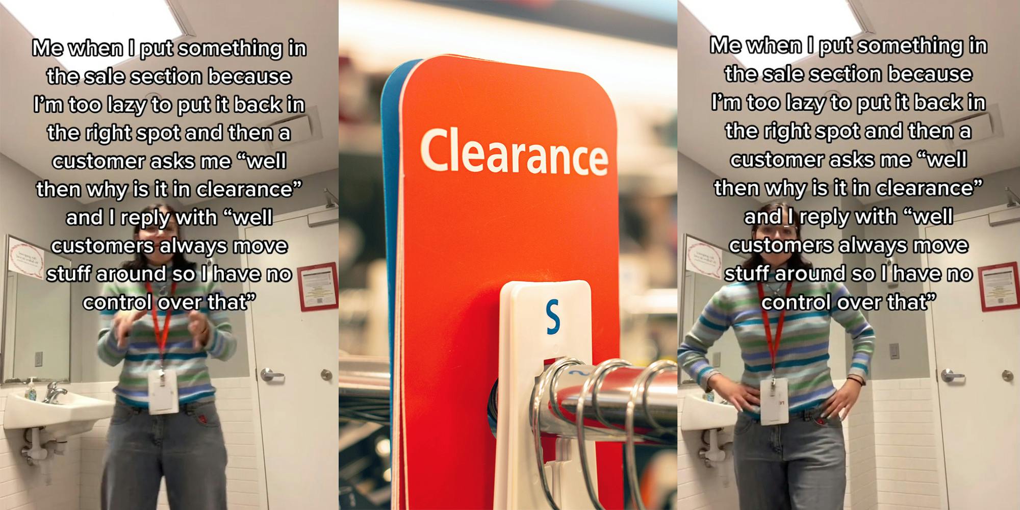 Worker Puts Random Stuff in Clearance Area because She's 'Lazy