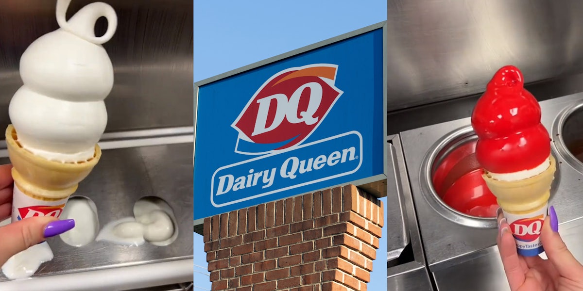 Dairy Queen worker shares PSA about the cherry dipped cone