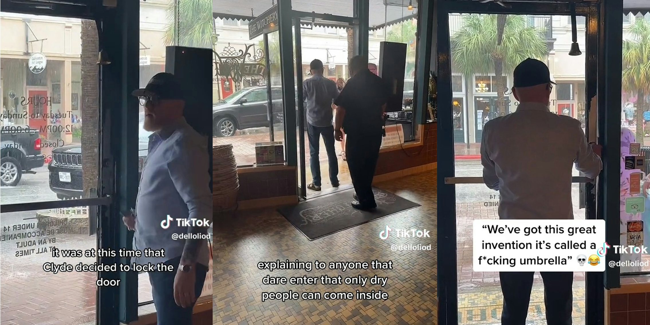 Shop owner refuses to let customers inside while its raining