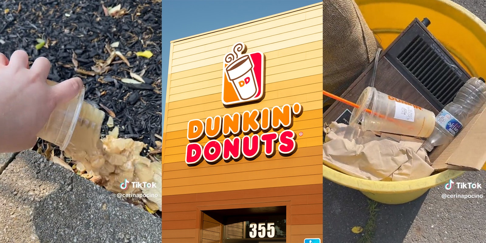 Customer dumps out Dunkin' iced coffee after claiming it was 'burnt'