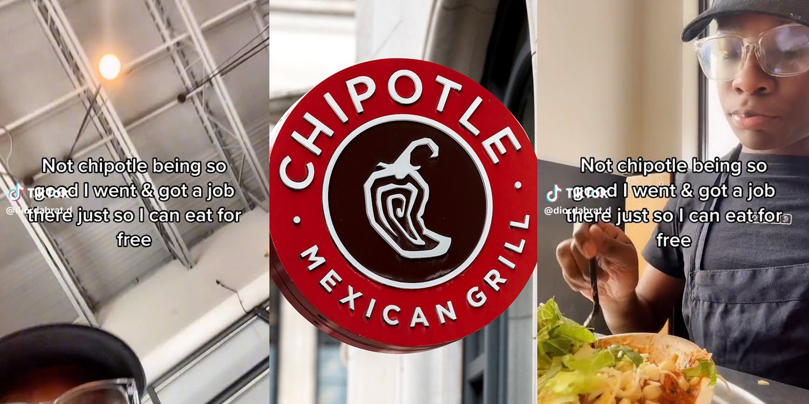 Worker explains that they got a job at Chipotle just so they can eat their food for free