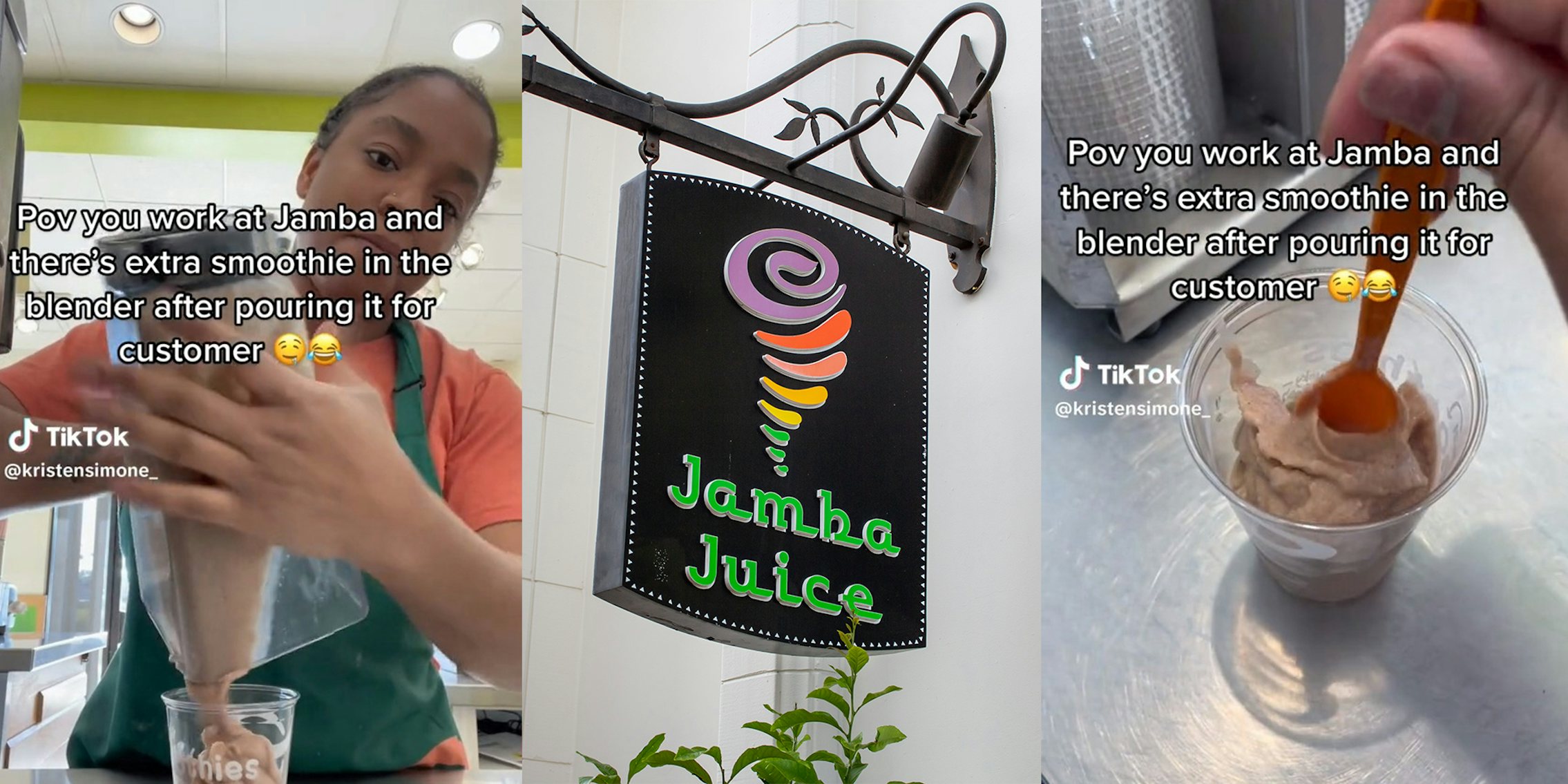 Jamba worker shares leftover shakes they eat all day as a server.