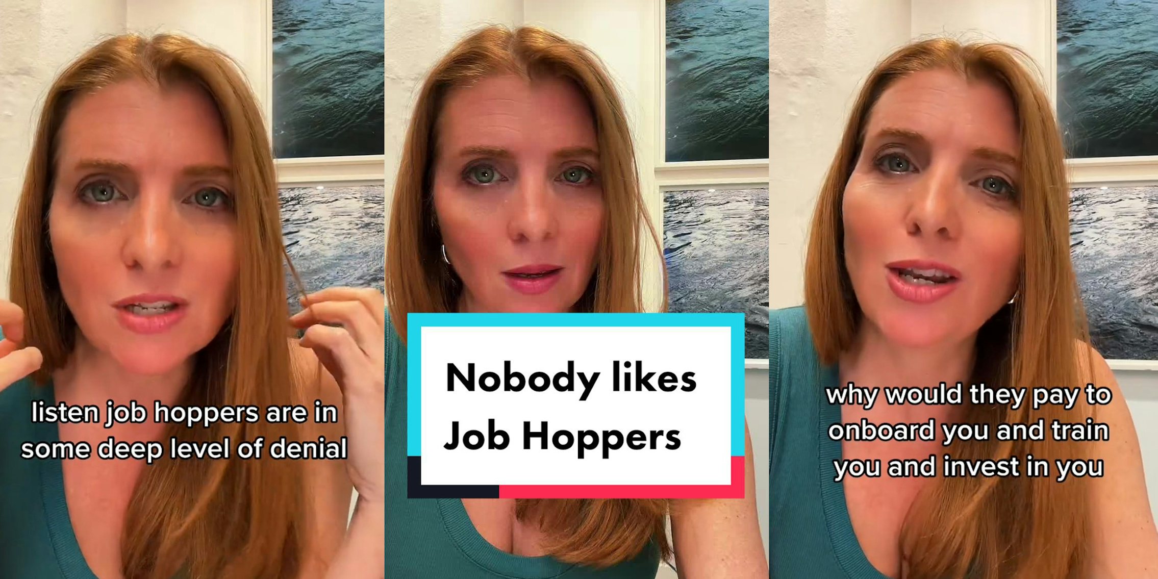 woman says job hoppers are the problem
