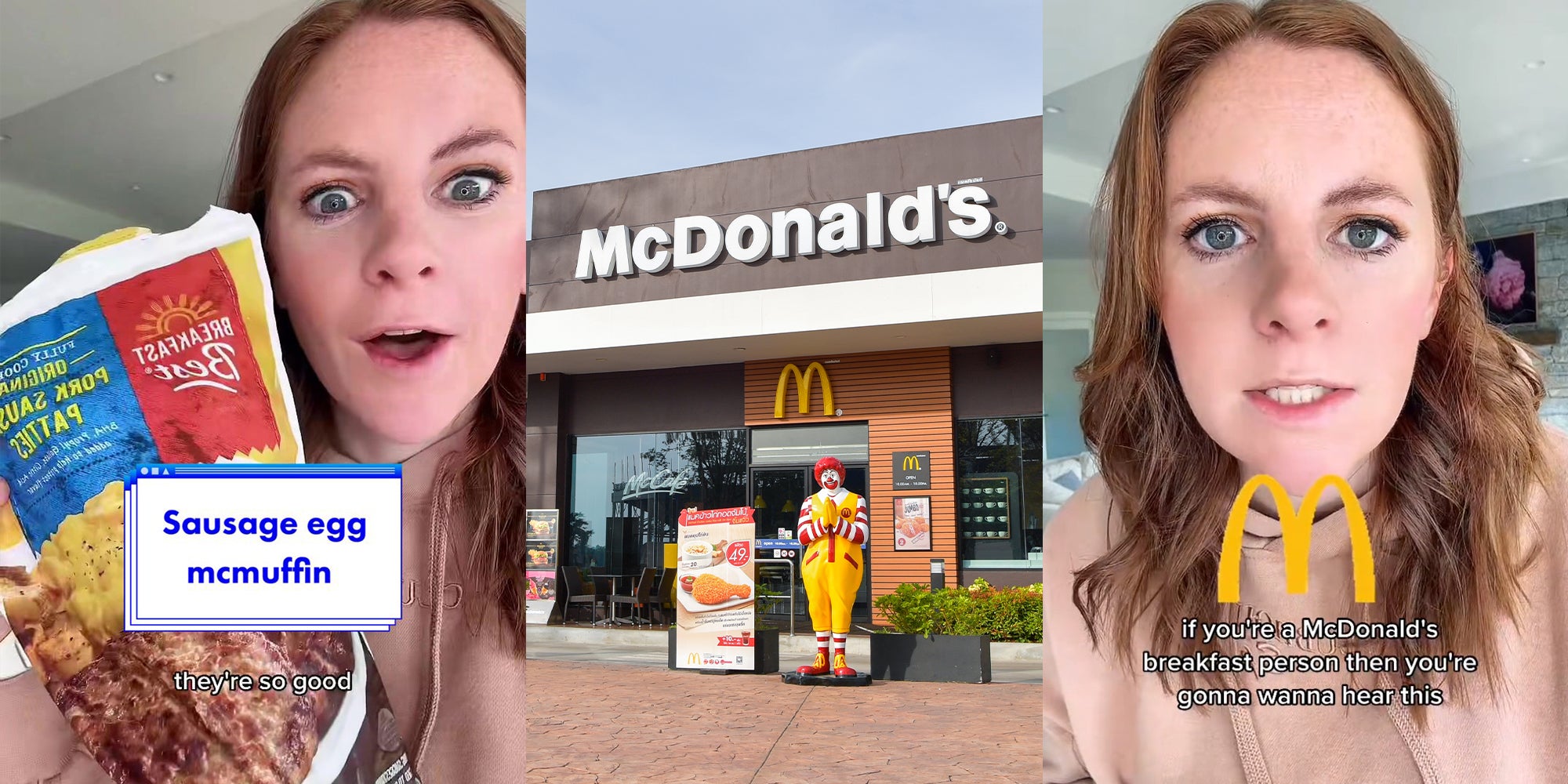 Woman Shares Dupe for McDonald's Breakfast Sausage Patty