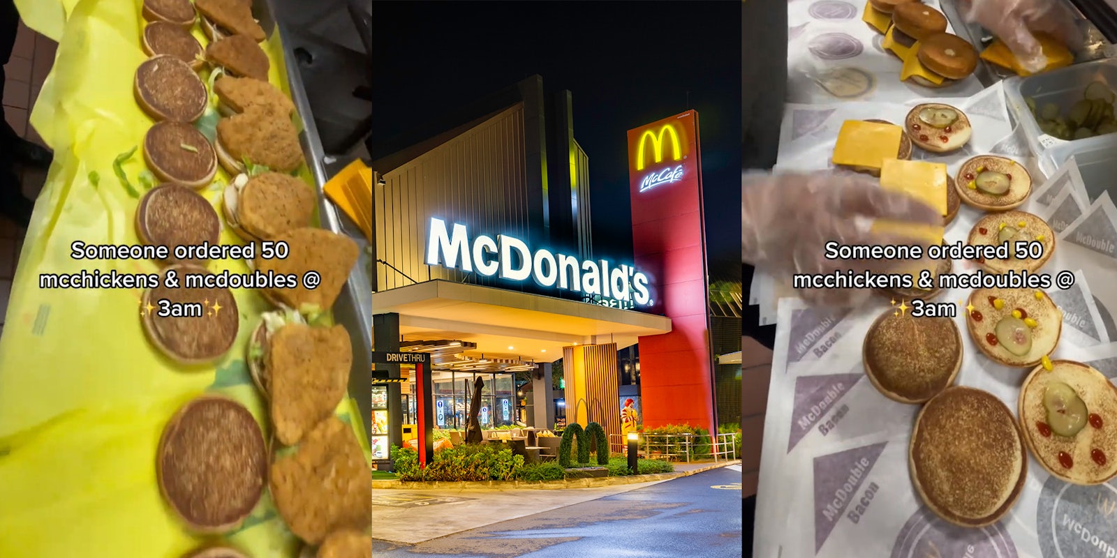McDonald’s worker has to prepare 3am order of 50 McChickens and 50 McDoubles