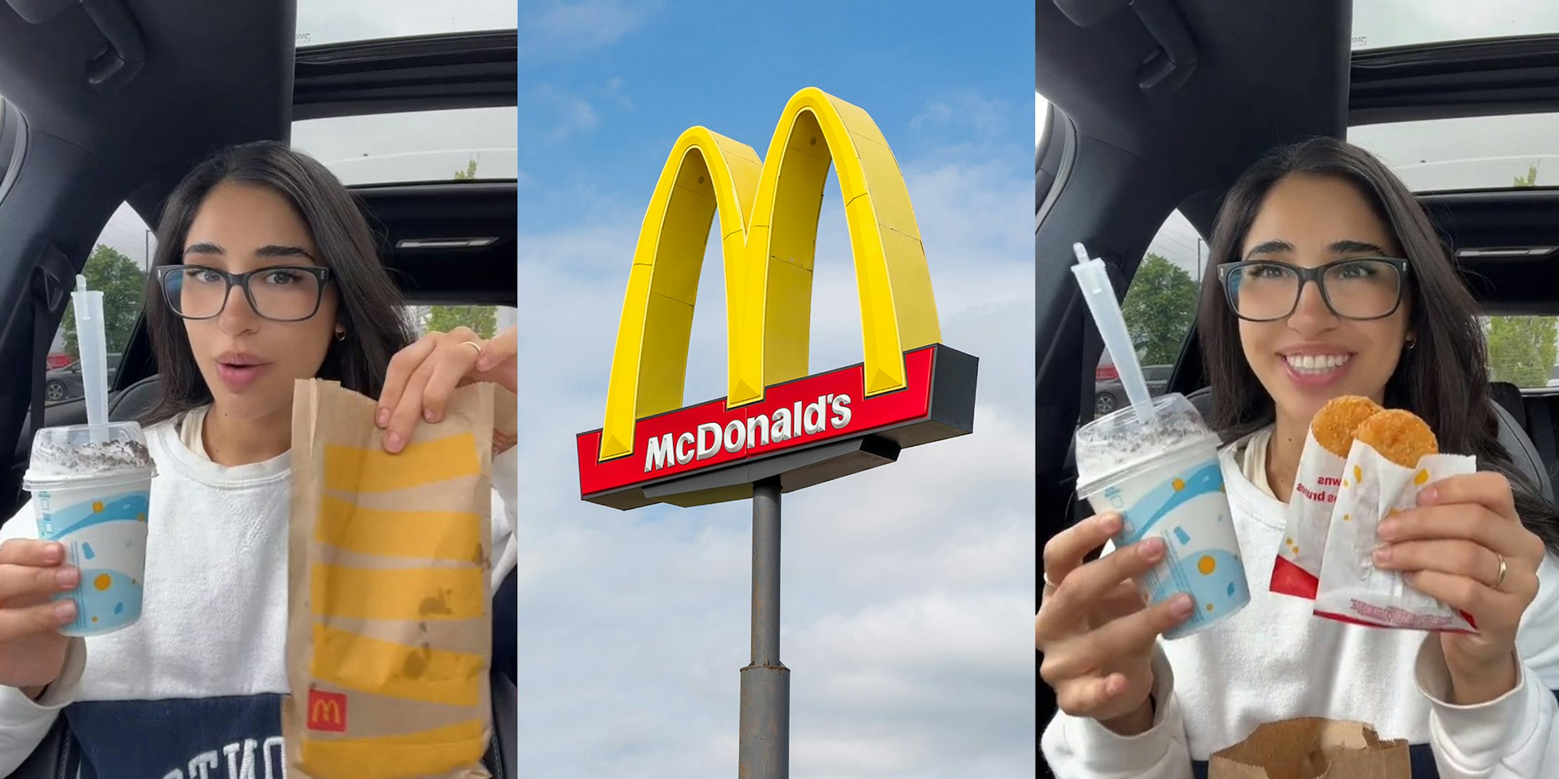 Oreo McFlurry Hashbrowns sandwich McDonald's hack