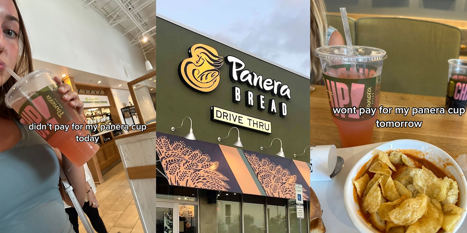 Customer steals Panera cup after ordering meal