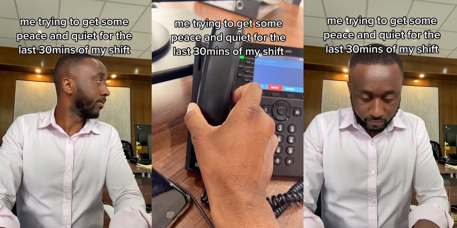 Worker reveals he unhooks phone 30 minutes before his shift ends so he gets some 'peace and quiet'