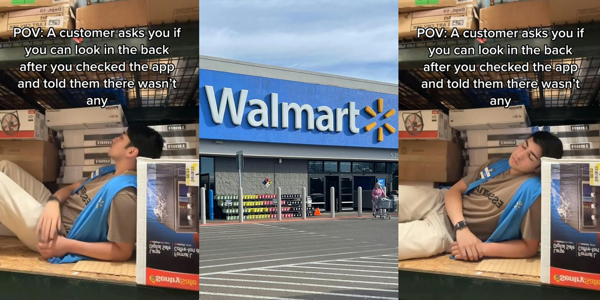 Walmart worker shares what he does when customer asks him to check in back for item