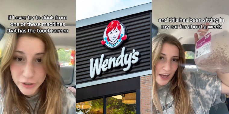 Woman warns against touch-screen soda machines after Wendy's water grows something unusual