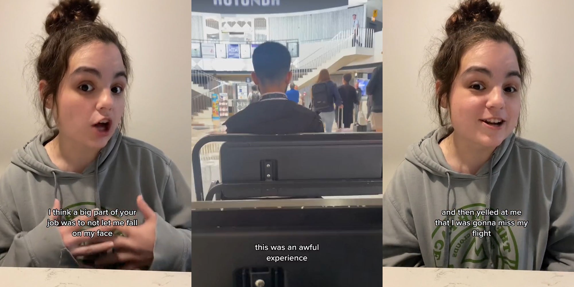 Chicago Airlines passenger with caption 