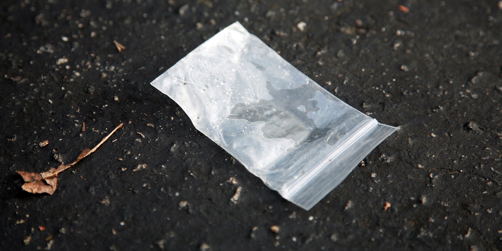 empty drug baggie highlighting police fentanyl overdoses