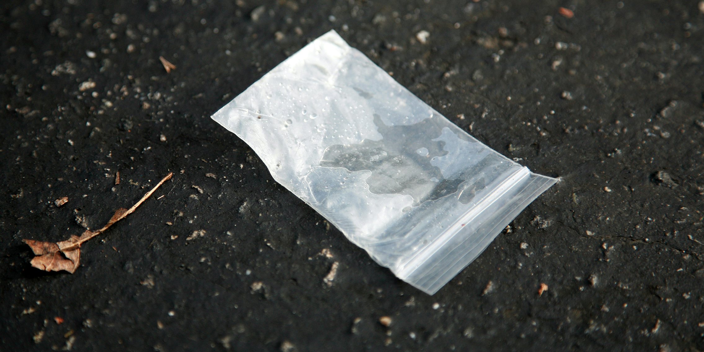 empty drug baggie highlighting police fentanyl overdoses