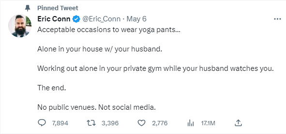 Man Says Women Should Only Be Wearing Yoga Pants Around Their Husbands