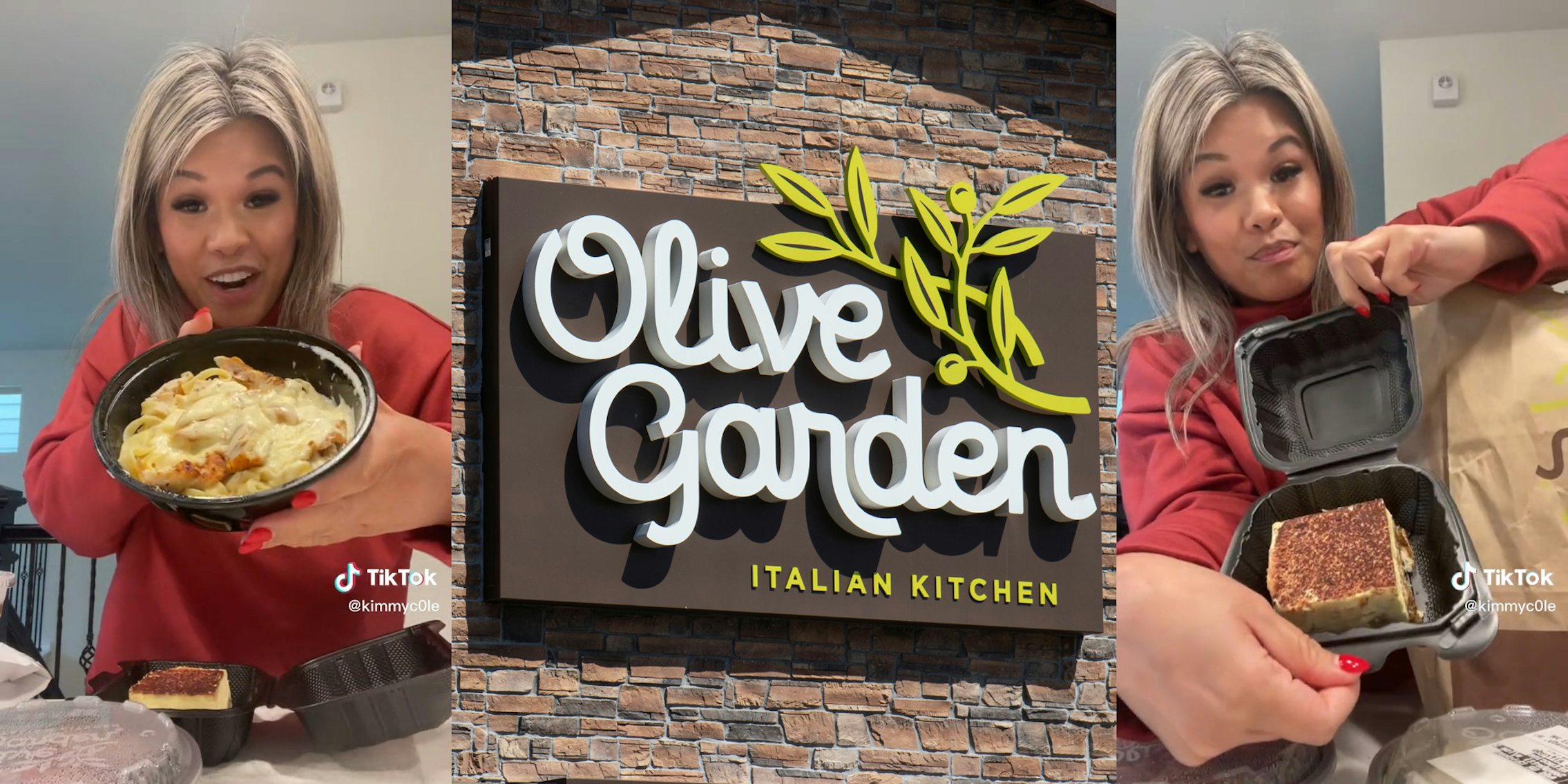 woman ordering olive garden kids meals
