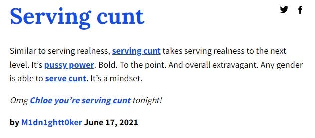 What does 'serving cunt' mean? The meme explained