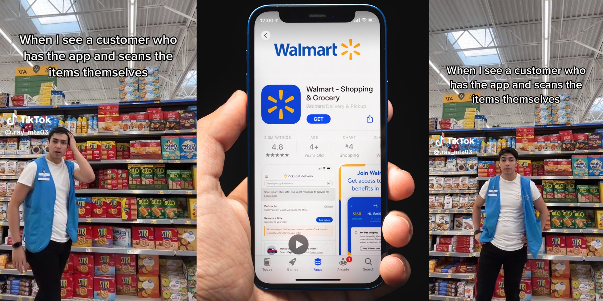 Walmart Worker Praises Customers Who Scan Items on App