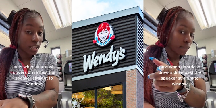 Wendy's worker calls out DoorDash drivers who drive past the speaker and straight to the window