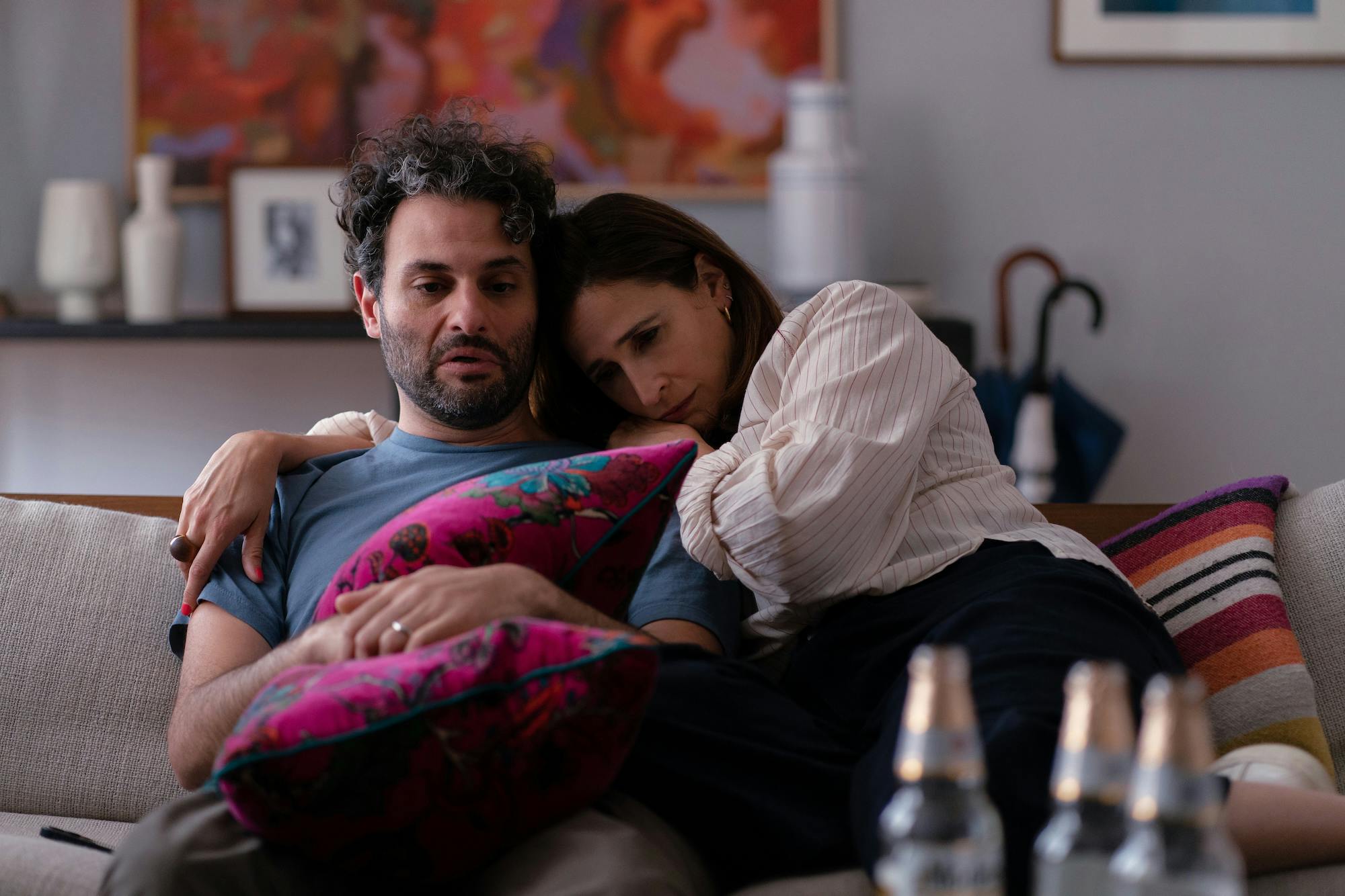 arian moayed (left) and michaela watkins (right) in you hurt my feelings