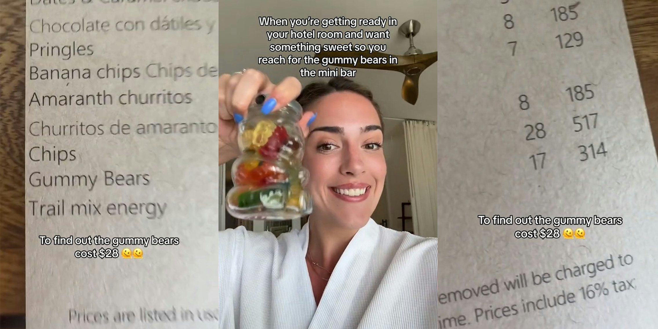 Customer finds out gummy bears in hotel's mini bar cost $28