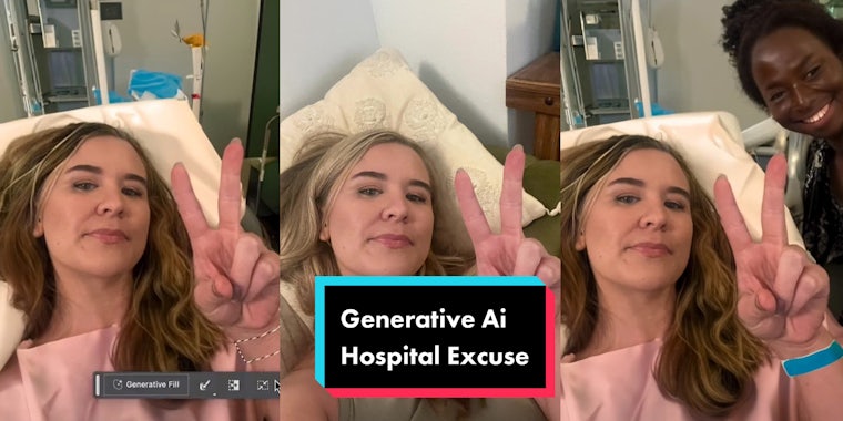 Woman uses generative AI to create photo of herself in a hospital bed