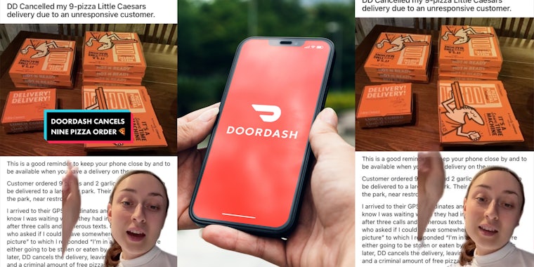 Customer spam calls dasher after DoorDash cancels their 9-pizza Little Caesars order after they were unresponsive