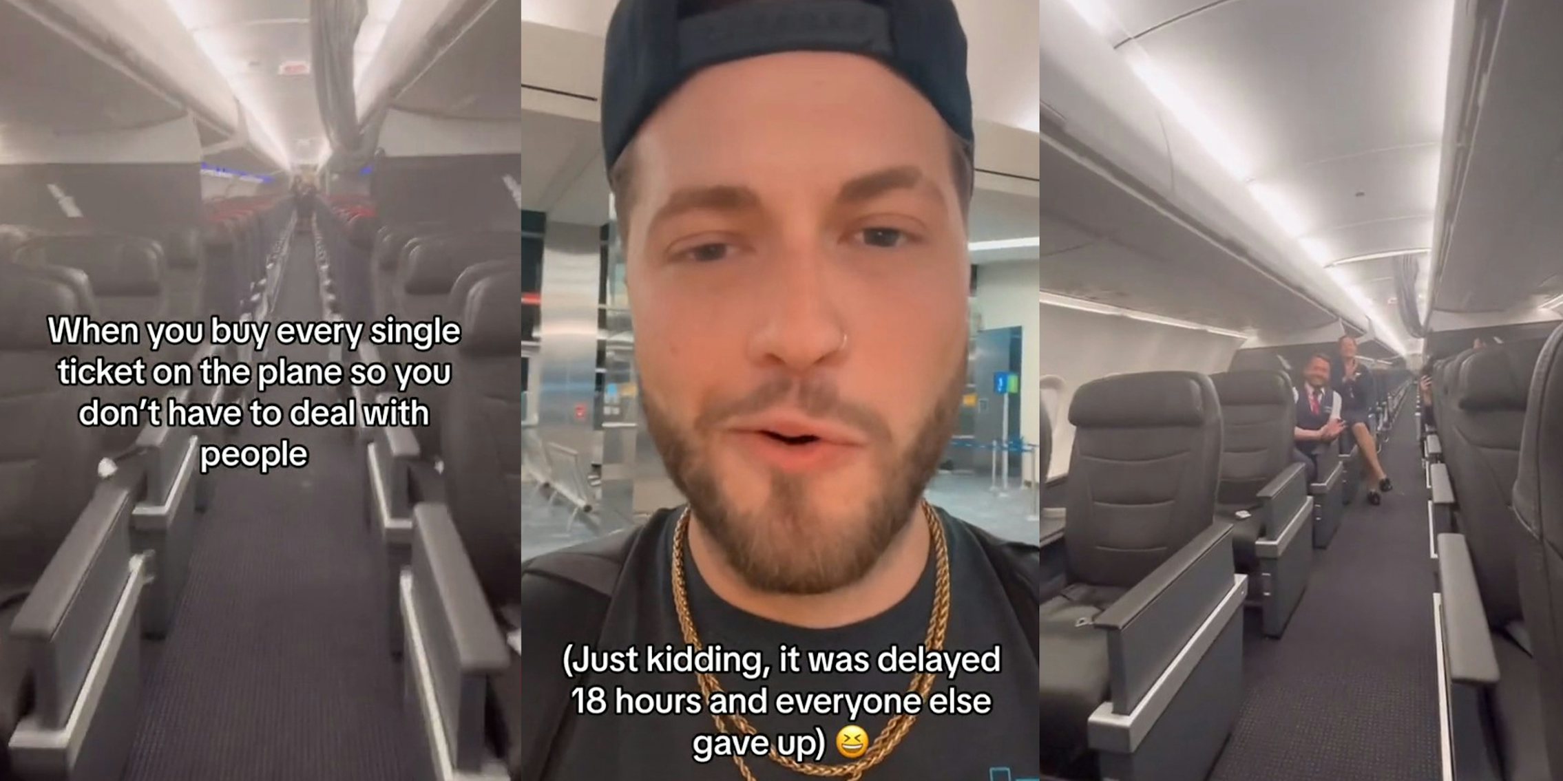 Passenger ends up being the only person on the flight after 18-hour delay. Everyone else gave up