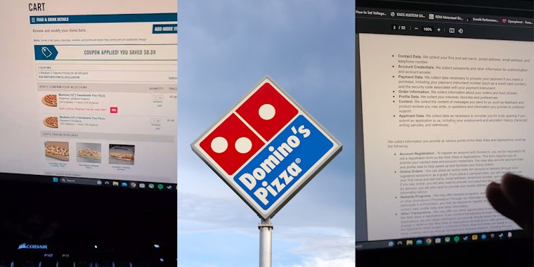 Customer calls Domino's a 'scam' after reading privacy policy, getting charged over $5.99 for pizza