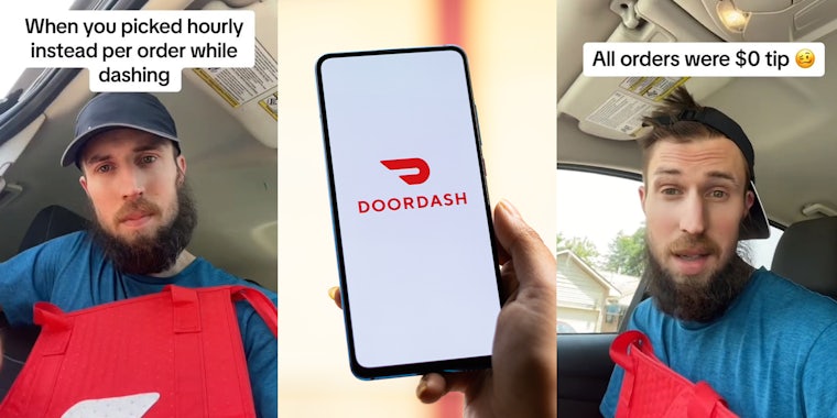 DoorDash driver chooses hourly pay over individual order pay—no one tipped