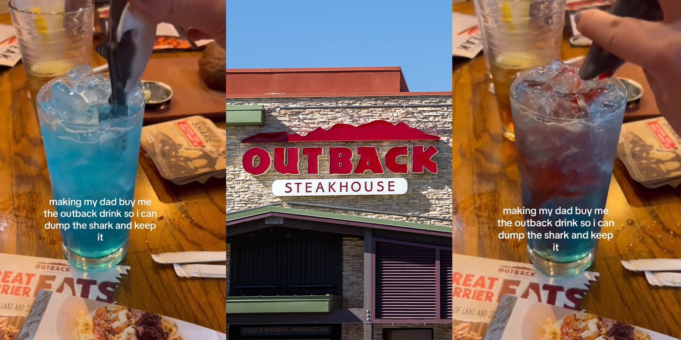 Dad Buys Outback Steakhouse Shark Cocktail Just for Toy