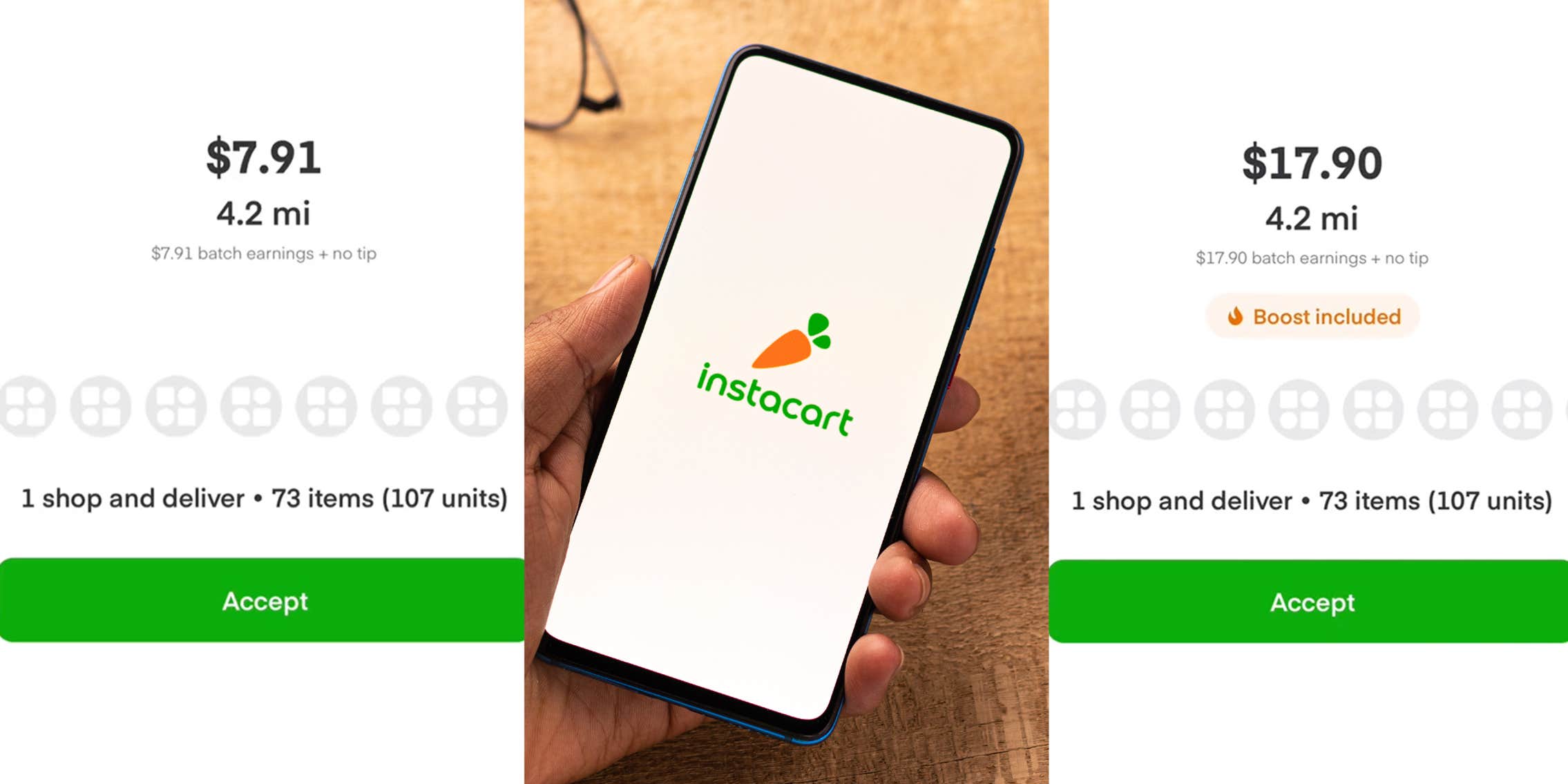 Shopper Watches Instacart Boost NoTip Order's Pay by 10