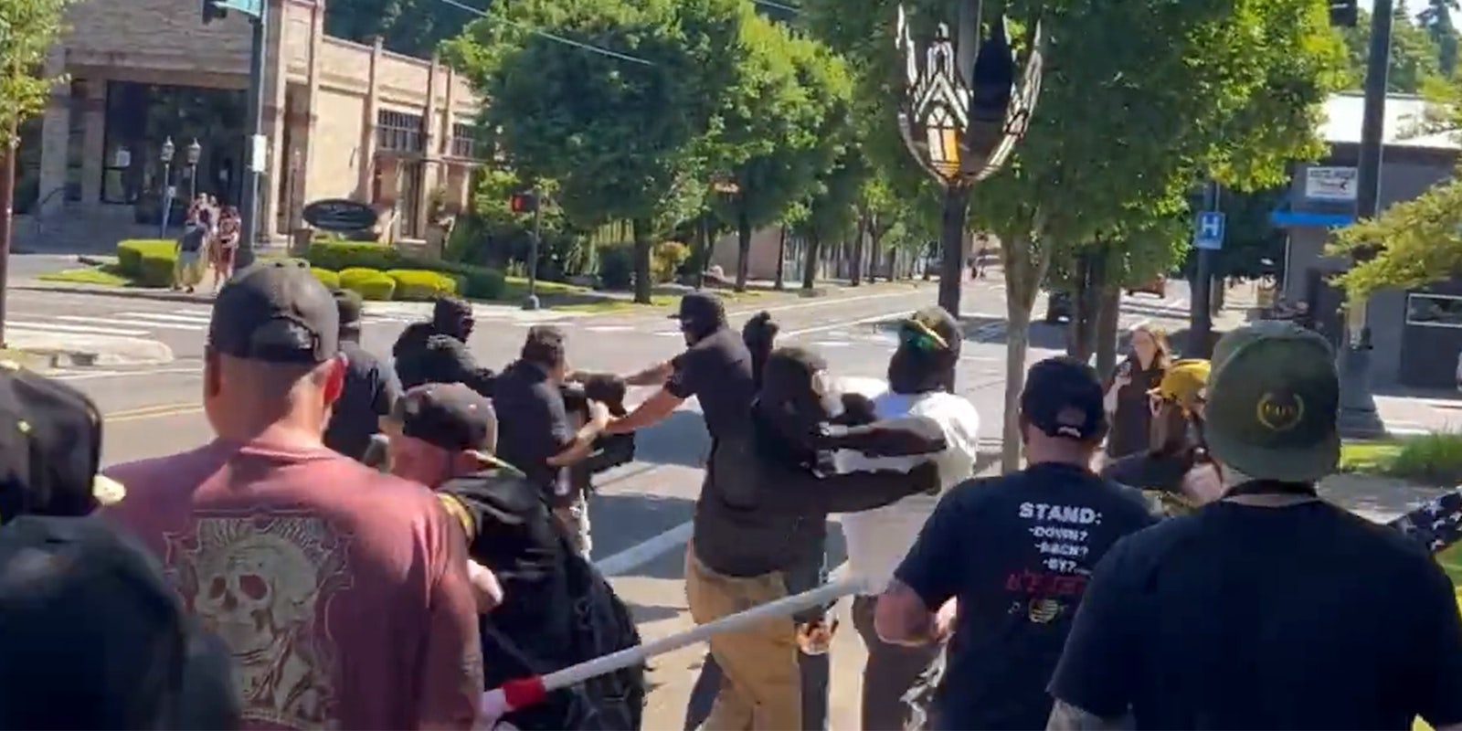 Proud Boys clash with Rose City Nationalists