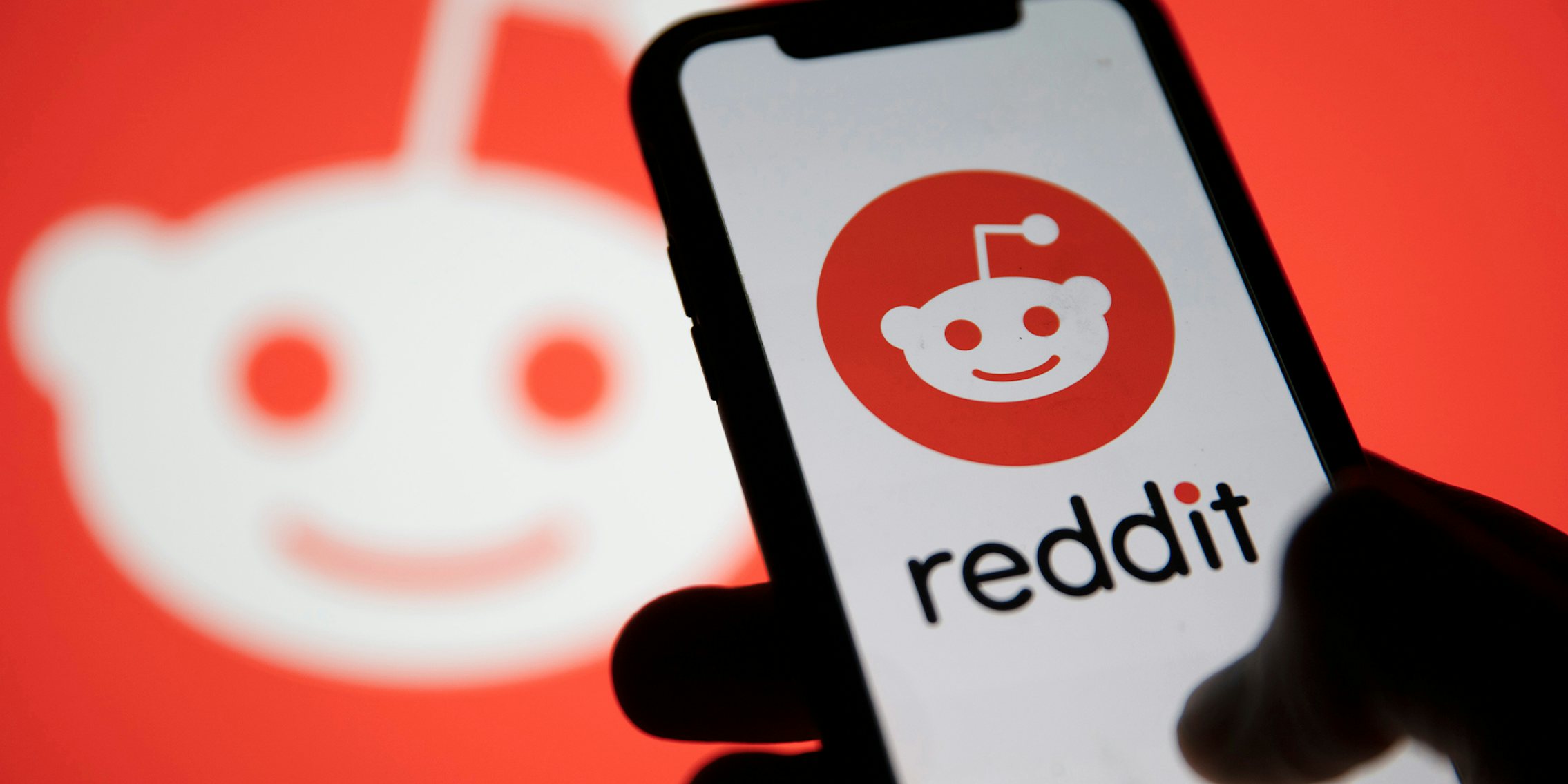 Reddit logo displayed on a smartphone device