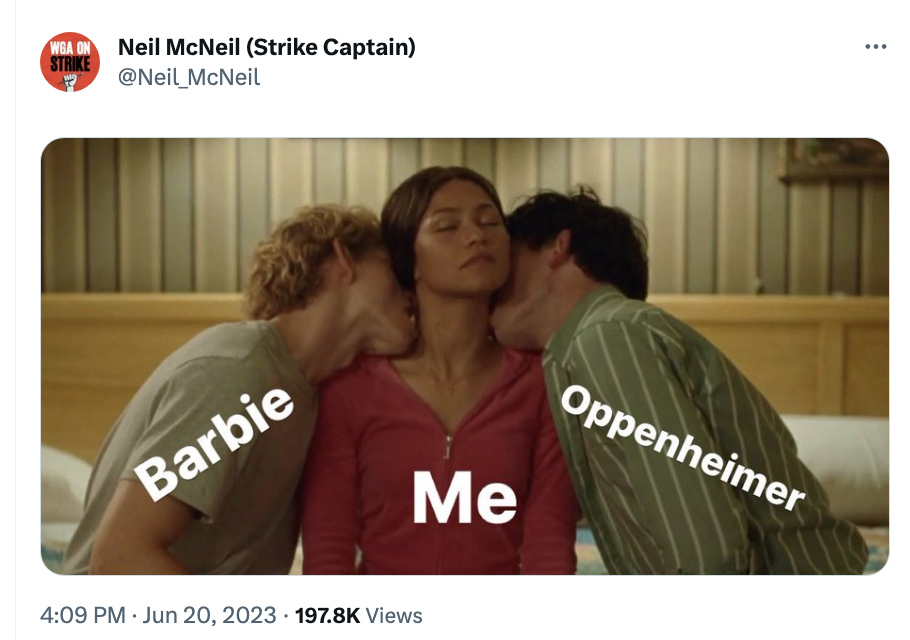 Zendaya being kissed by two men meme