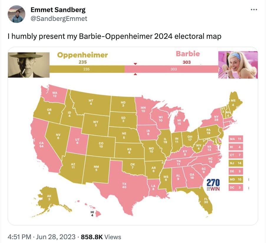 barbie electoral map