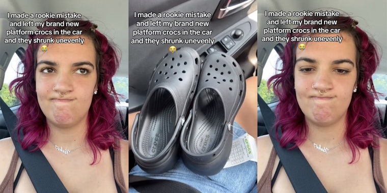 TikToker says her Crocs shrunk after she left one in the car