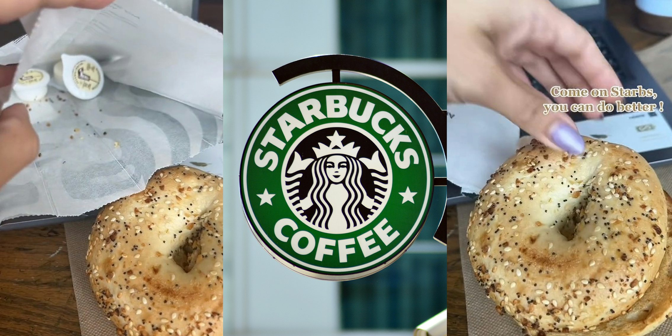 Starbucks customer complains that she has to butter her own bagel