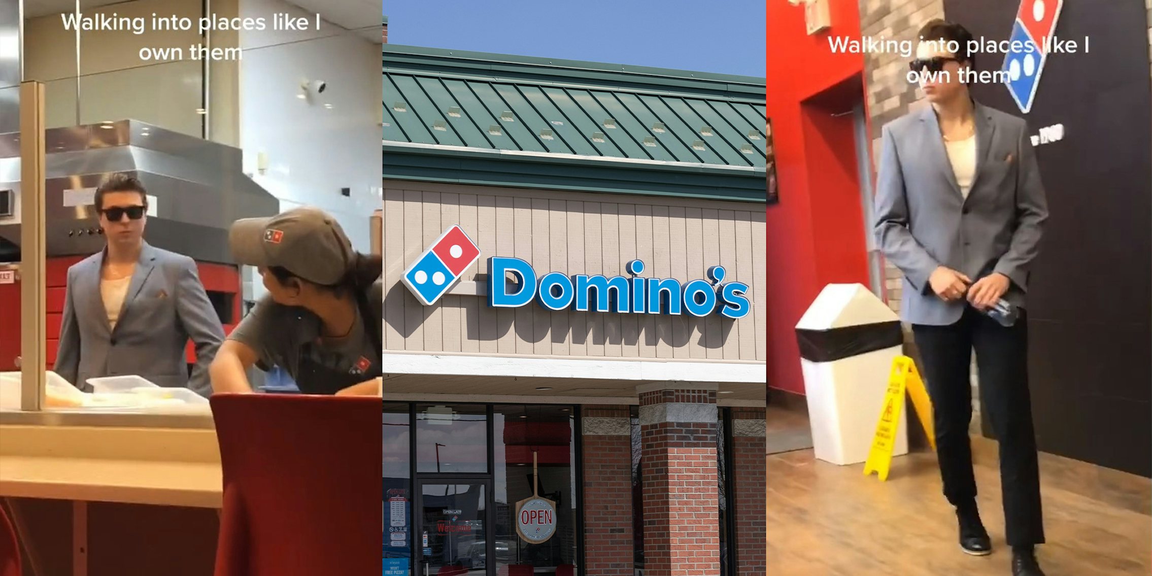 Domino’s customer puts on suit and sunglasses and walks into the kitchen. The workers thought he was in charge