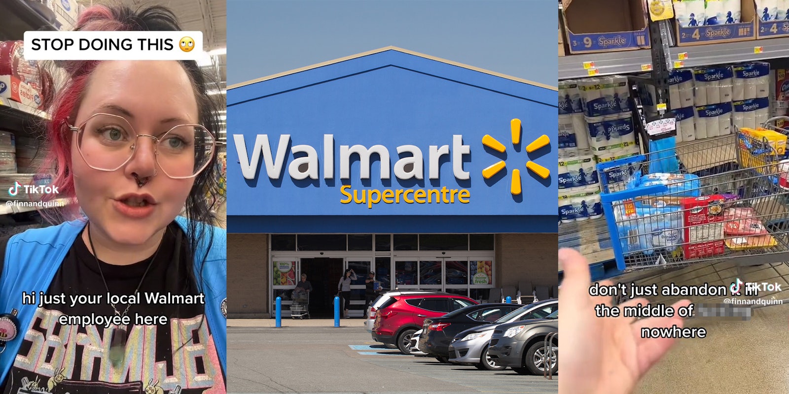 Walmart worker calls out customers for abandoning cart