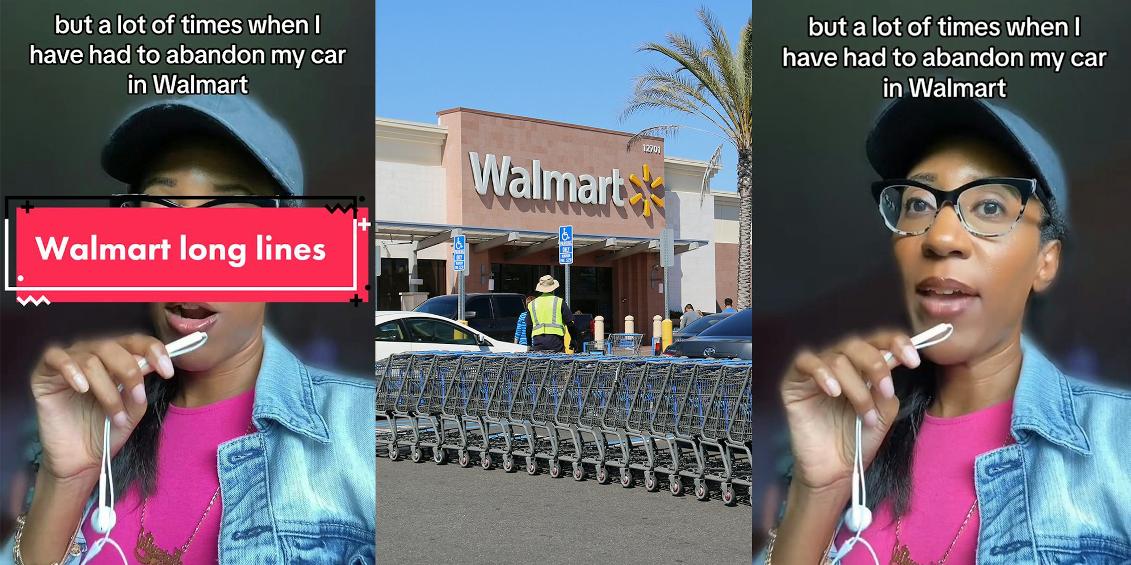 Walmart customer defends abandoning shopping carts after seeing long line