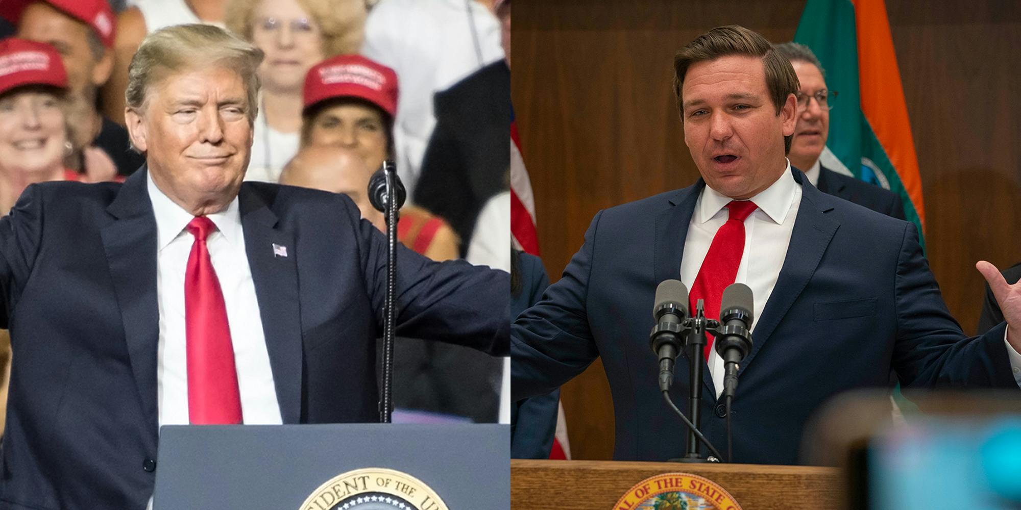 Donald Trump and Ron DeSantis